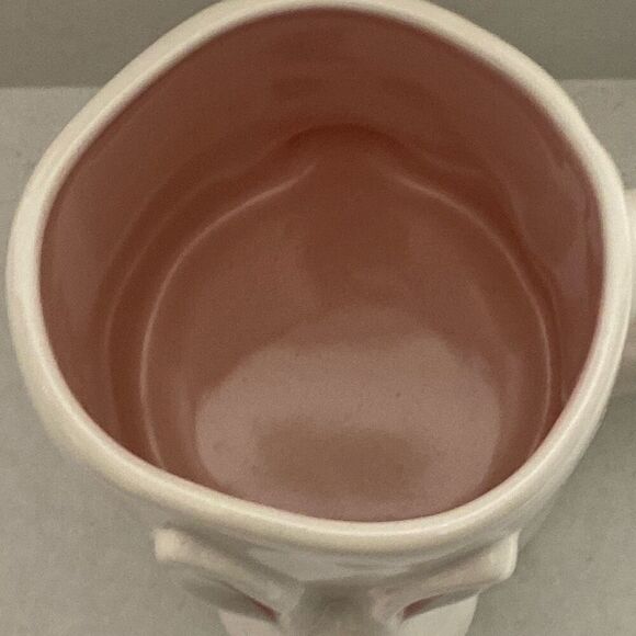 Rae Dunn Magenta White Pink Interior Hop To It Easter Bunny Ceramic Coffee Mug - Picture 4 of 6